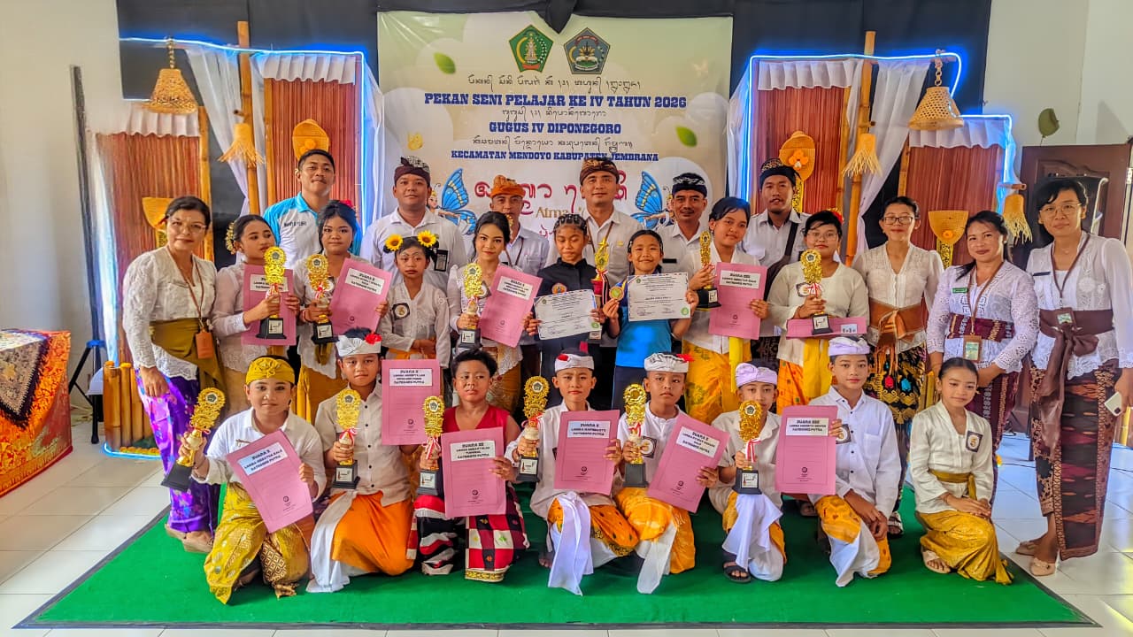 SD Negeri 5 Yehembang Borong Prestasi dalam Pekan Seni Pelajar IV Tahun 2026 Gugus 4 Diponegoro